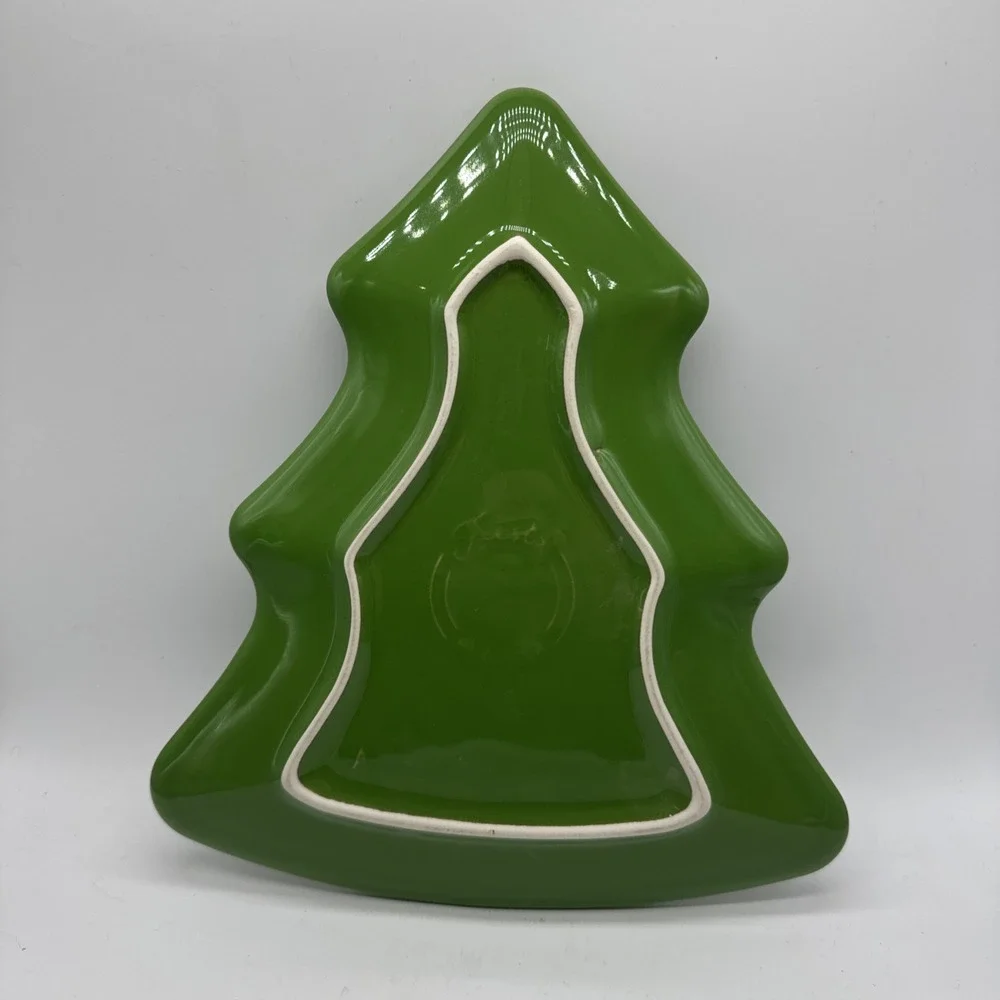 Fiestaware Shamrock Christree Shaped Plate Retired HTF Rare #2